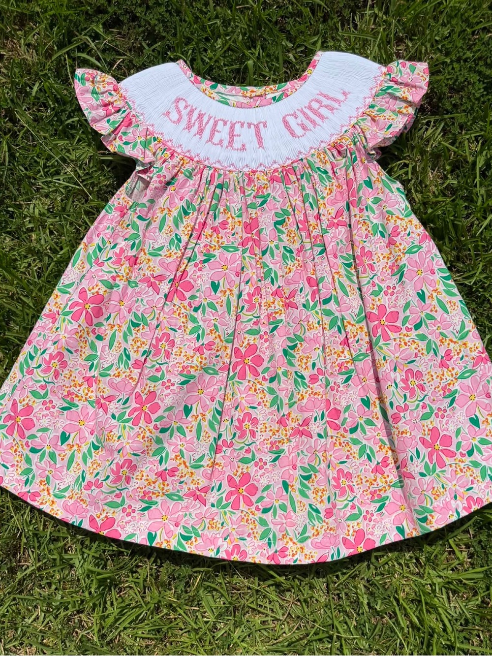 SWEET GIRL Hand Smocked Dress
